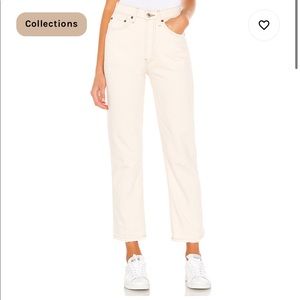 NWT Re/Done vintage white stovepipe jeans